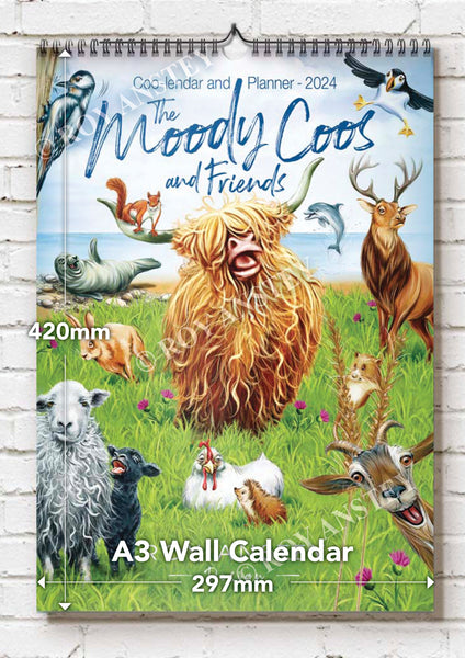 Highland Cow Coo-lendar - 2024 Calendar