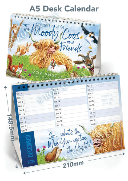 Highland Cow Coo-lendar - 2024 Calendar