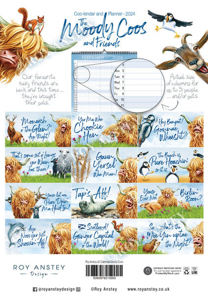 Highland Cow Coo-lendar - 2024 Calendar