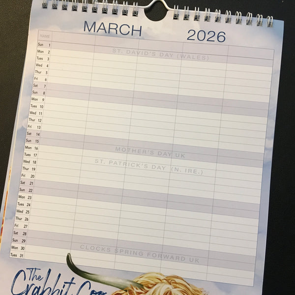 Moody Coos: 2026 Coo-lendar