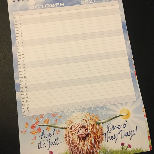 Moody Coos: 2027 Coo-lendar
