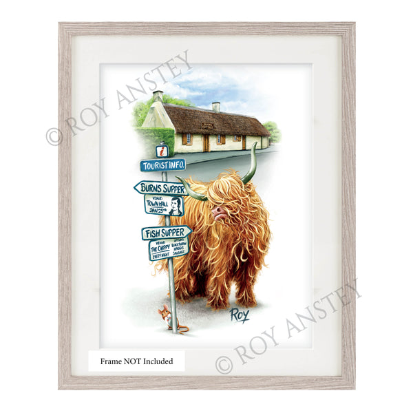 Burns Cottage – Rambling Coo: Print