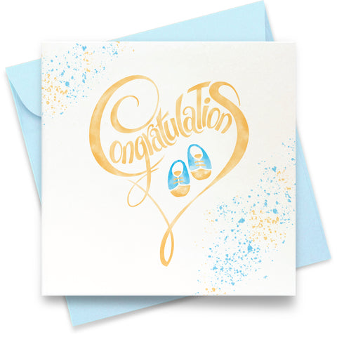 Congratulations - Baby Boy: Greeting Card