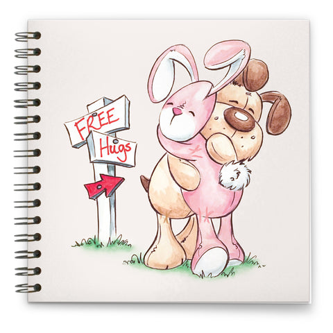 Free Hugs: Spiral-bound Notebook 140mm sq.