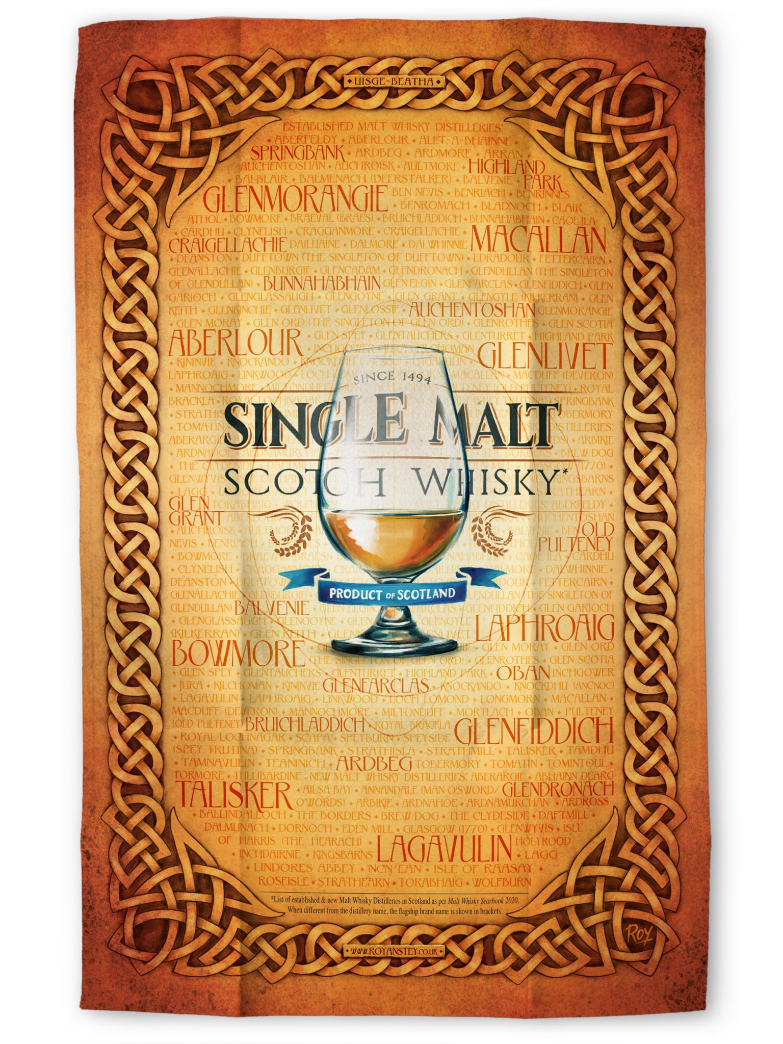 Single Malt Scotch Whisky: Tea Towel