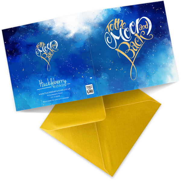 Moon and Back: Greeting Card
