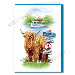 Loch Katrine – Rambling Coo: Greeting Card