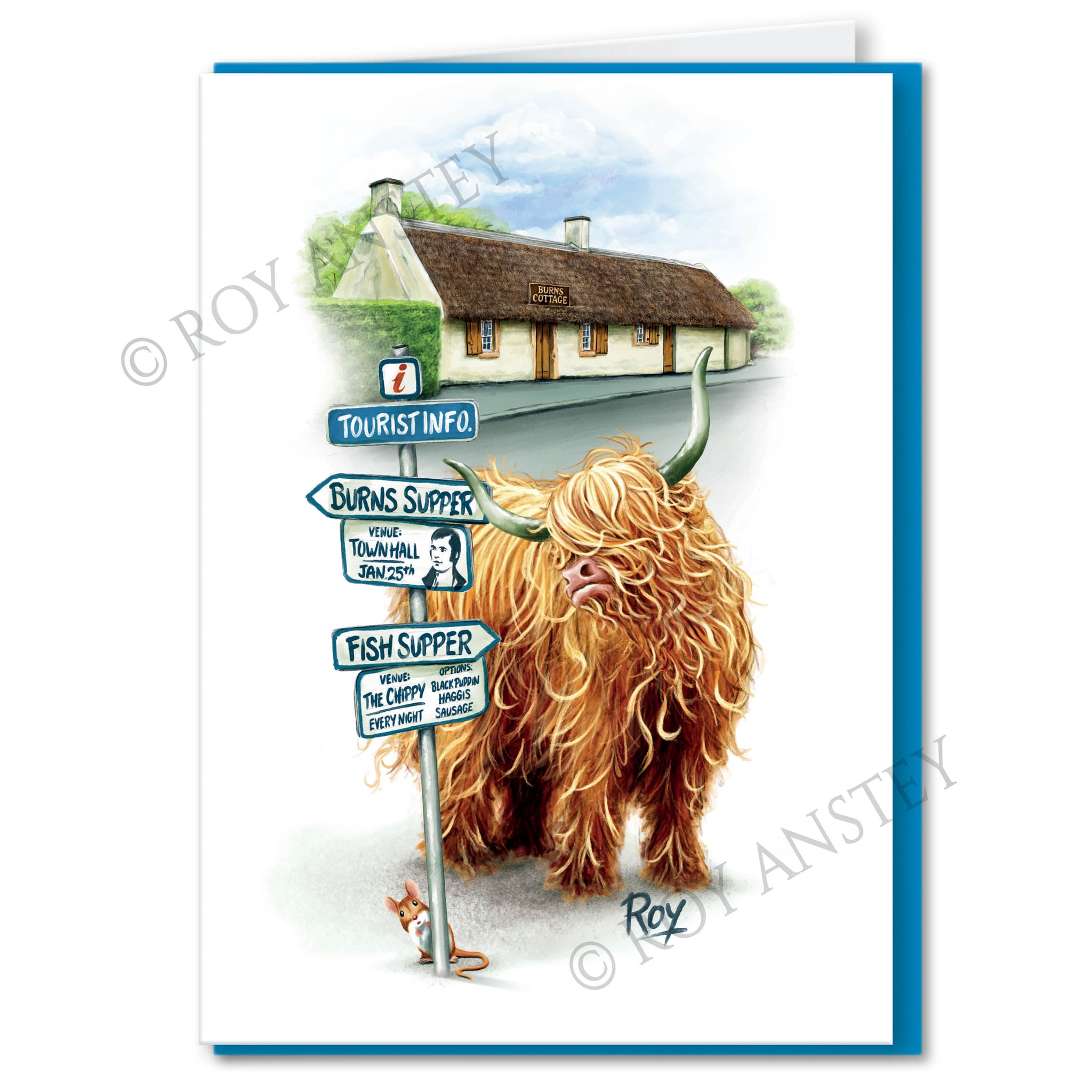 Burns Cottage – Rambling Coo: Greeting Card