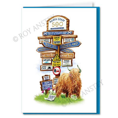 NC500 Signpost: Greeting Card