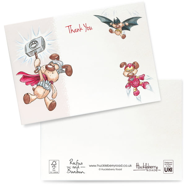 Hero Rufus Thank You Cards: Pack of 8
