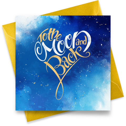 Moon and Back: Greeting Card