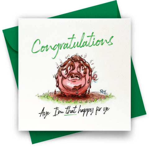 Pig in S***: Greeting Card