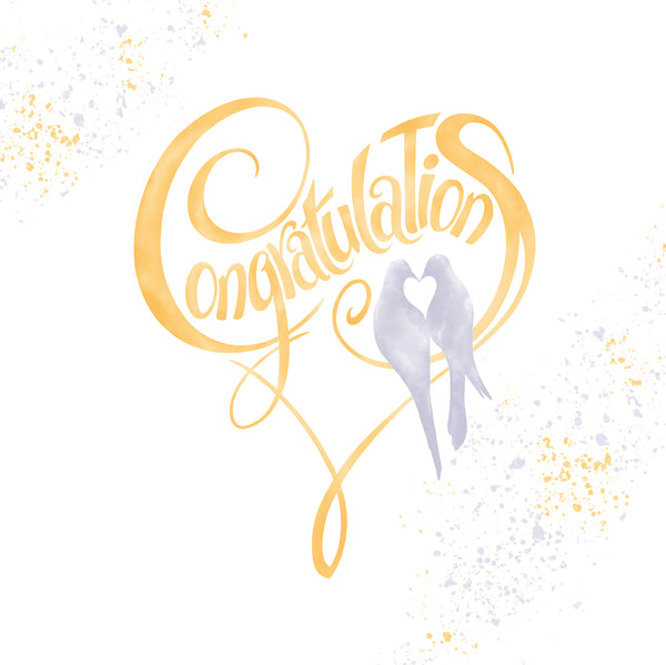 Congratulation Doves: Print