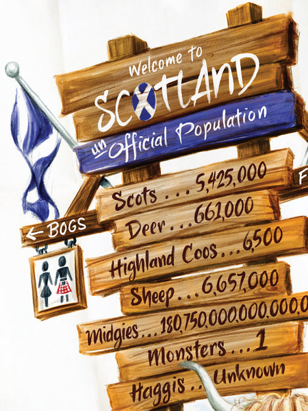 Scotland's Population: Tea Towel