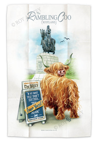 Bannockburn – Rambling Coo: Tea Towel