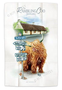 Burns Cottage – Rambling Coo: Tea Towel